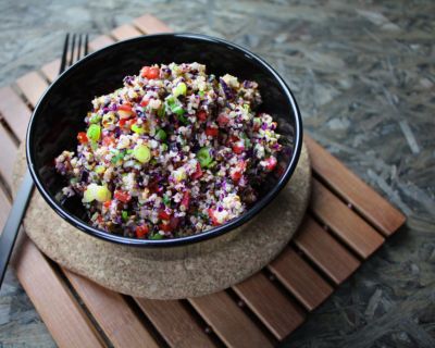 Quinoa-Couscous-Salat mit Rotkohl