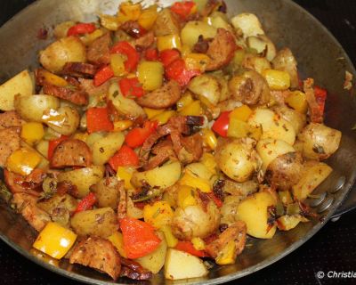 Vegan MoFo (19): Röstkartoffeln mit Paprika