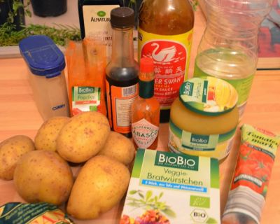 Curryvurst mit DIY Pommes