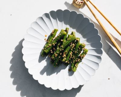 Japanische grüne Bohnen mit Sesam-Dressing (Ingen no Gomaae, いんげんの胡麻和え)