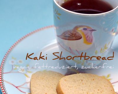 Kaki Shortbread, fettreduziert und zuckerfrei