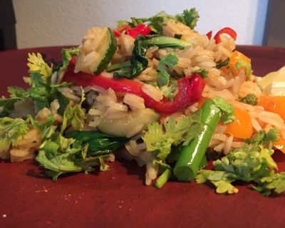 Khao Phat Che: gebratener Reis mit Gemüse
