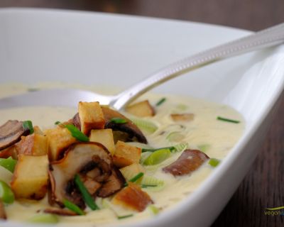 Vegane Käse Lauch Suppe