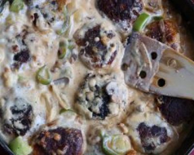 Bouletten in schlonziger Pilzrahmsoße