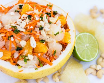 Karotten Pomelo Salat mit Minze