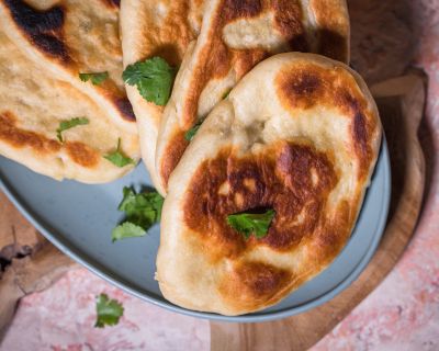 Naan – indisches Pfannenbrot – einfach und vegan
