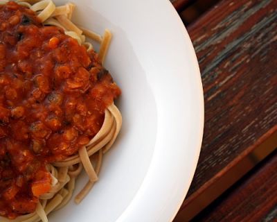 Linguine mit Linsenbolognese