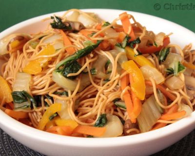 Chinesische Mienudel-Pfanne