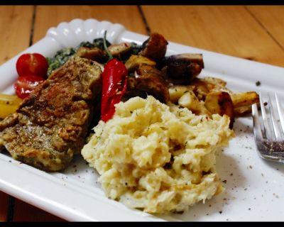 Rezept vom 24.01.2015: Pastinaken Püree an frischem Spinat & Pilzen in Haselnuss-Creme