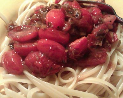 Karamellisierte Tomaten mit Linguine