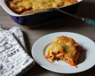 Rezept: Einfache vegane Lasagne mit Tofubolognese