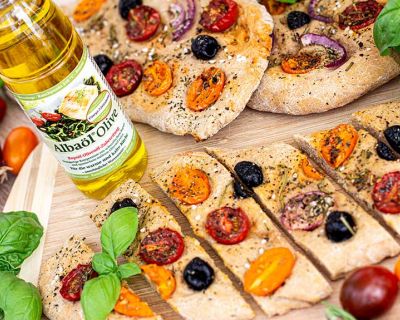 Vollkorn-Focaccia nach italienischem Grundrezept