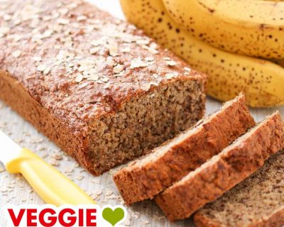Veganes Bananenbrot mit Haferflocken