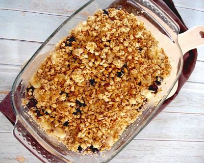 Baked Oatmeal Banane-Blaubeere