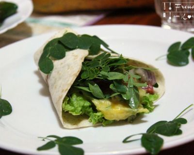 Mango Guacamole Wraps mit frischem Moringa