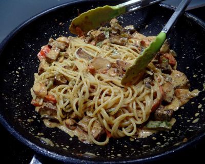 Black Forest Tofu in Kokos Sahnesoße