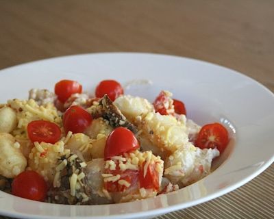 Gnocchi-Auflauf mit Champignons und Tomaten