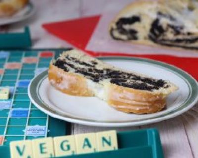 Veganer Marzipan-Mohnzopf