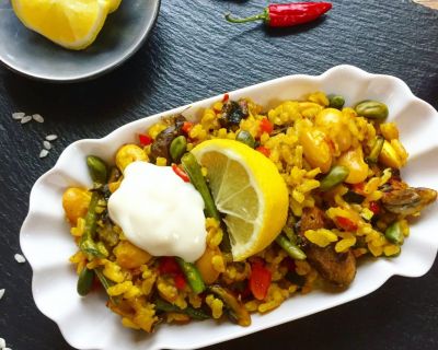Die beste Gemüse Paella vegan