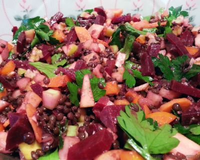 Linsen-Apfel-Salat mit Rote Bete