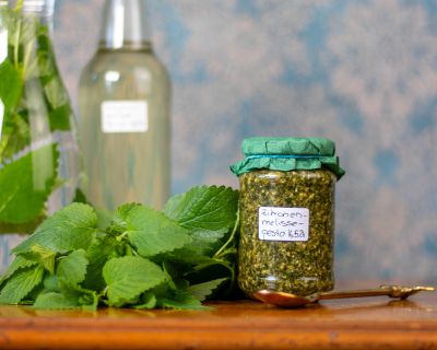 Zitronenmelisse-Pesto, einfach aus dem Garten, mit nur 6 Zutaten