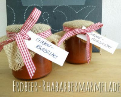 Erdbeer-Rhabarbermarmelade