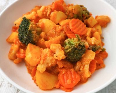 Einfaches Kartoffel-Linsen-Curry mit TK-Gemüsemischung