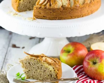 Veganer Apfelkuchen mit Mandeln