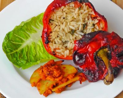 Griechische Yemista – Gefüllte Paprikaschoten