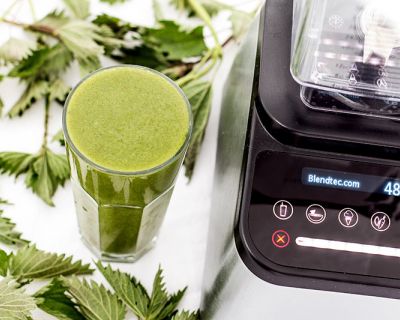 Brennessel Smoohtie (mit Birne und Gurke)