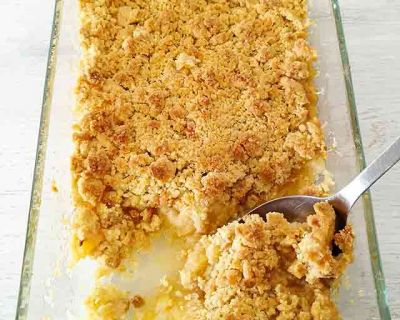 Einfacher veganer Apple Crumble