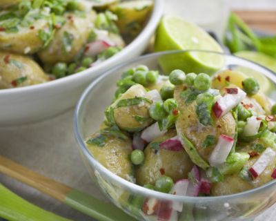 Fingerling-Sommer-Salat mit Limetten-Dressing