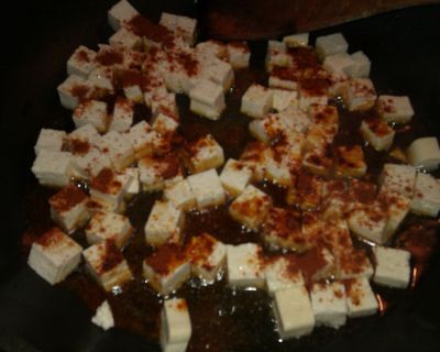 Pintobohnen Tofu Pfanne