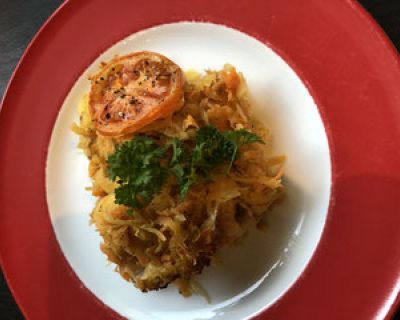 Kartoffel-Sauerkraut-Möhren Gratin (vegan)