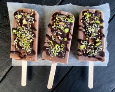 Hanf Schoko Eis am Stiel (Vegan, Glutenfrei, Fruchtgesüßt)