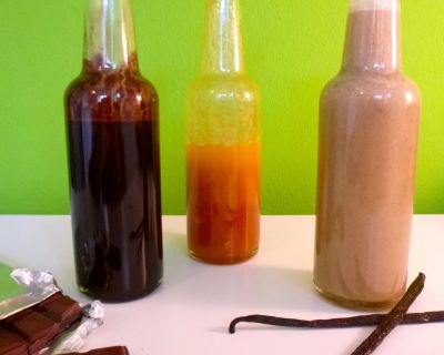 Dreimal Sirup: Vanille, Schokolade und Karamell