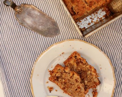 saftiges Bananenbrot mit Knusperhafer und Wallnüssen