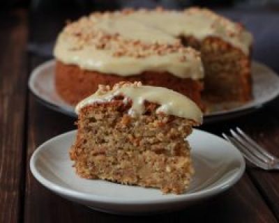 Rezept: veganer Karottenkuchen mit Zitronenfrosting
