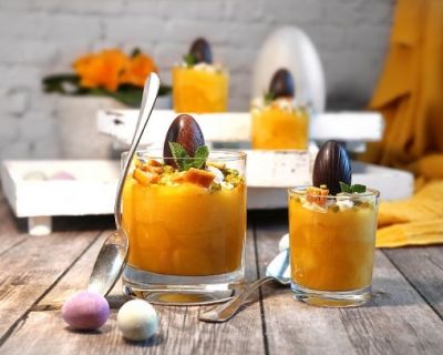 Mango-Grieß-Dessert