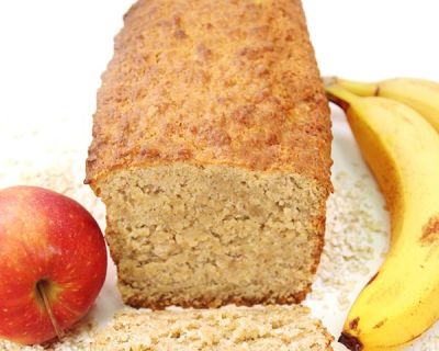 Veganes Bananenbrot mit Haferflocken und Apfel